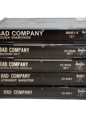Bad Company Lot Of 5 Cassette Tapes Straight Shooter Desolation Angels Burnin Sk